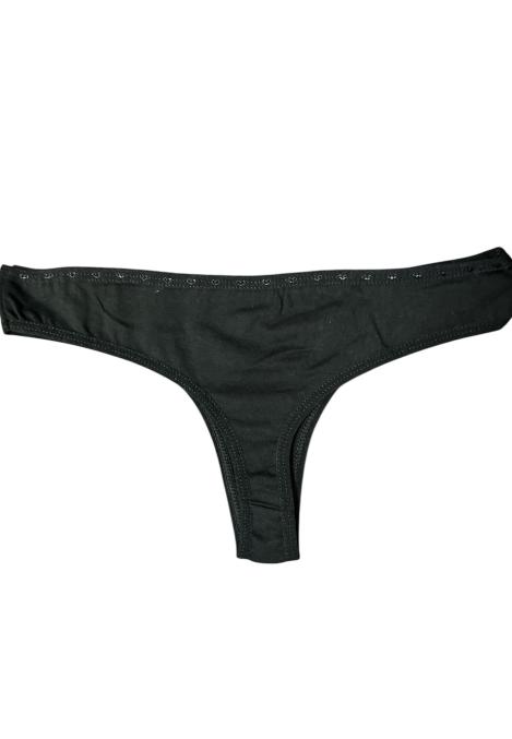 Chiloti Dama, Tanga ,Culoare Negru, Engros